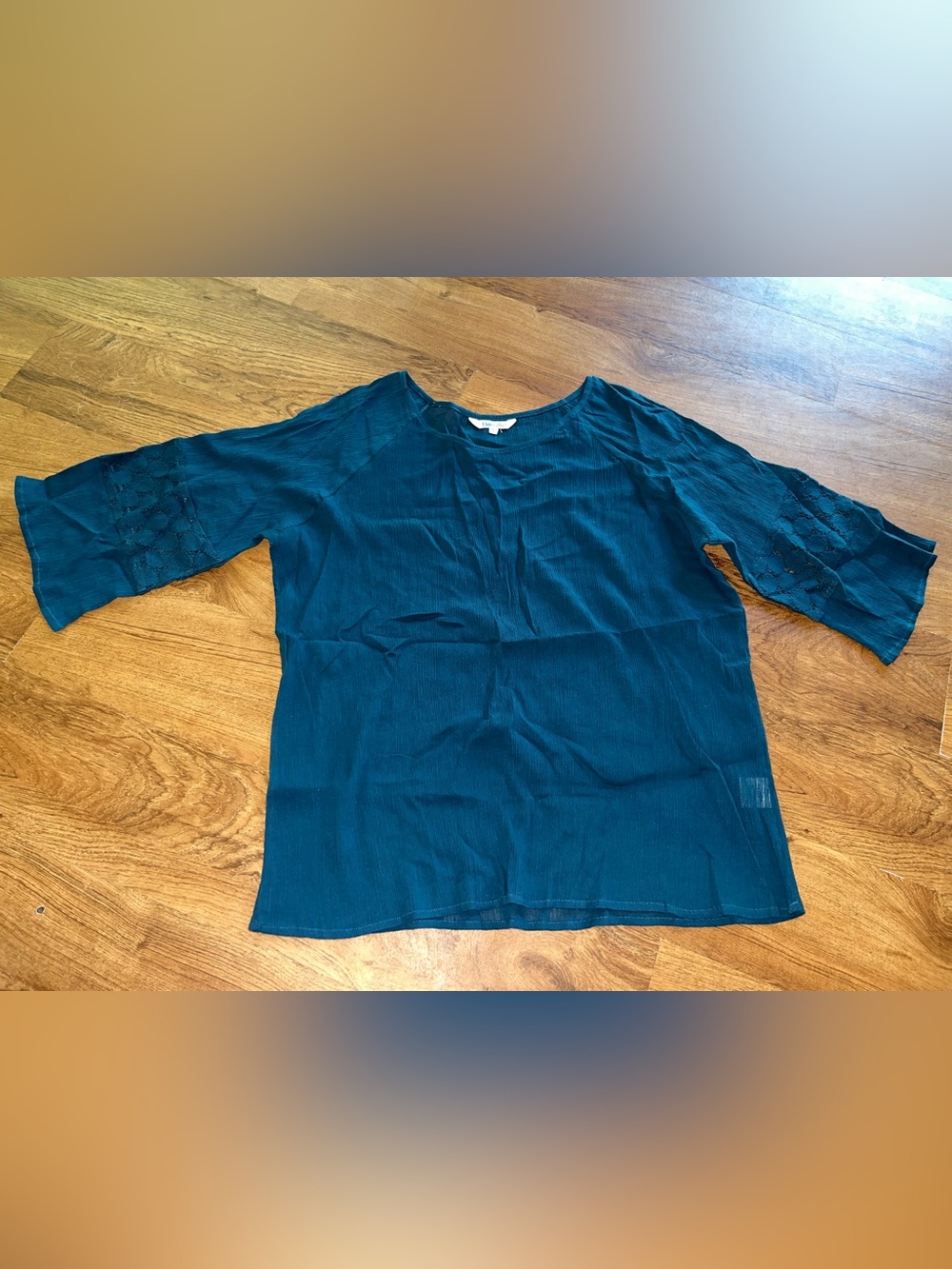 Elsie & Zoey Blue Blouse Women Large